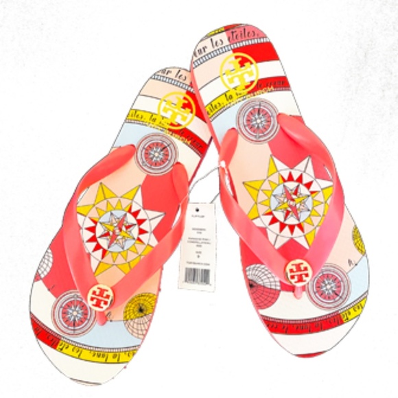 Tory Burch Shoes - TORY BURCH FLIP FLOP PARADISE PINK SIZE 9